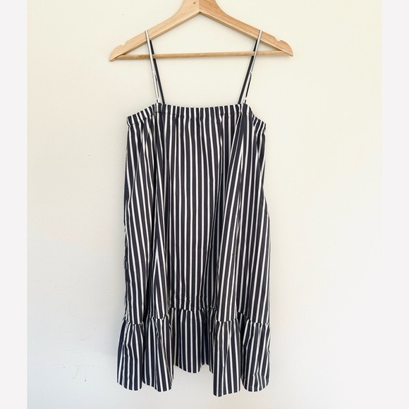 ATM • Anthony Thomas Melillo • Striped Poplin Dress in Marina White Stripe - Picture 6 of 8